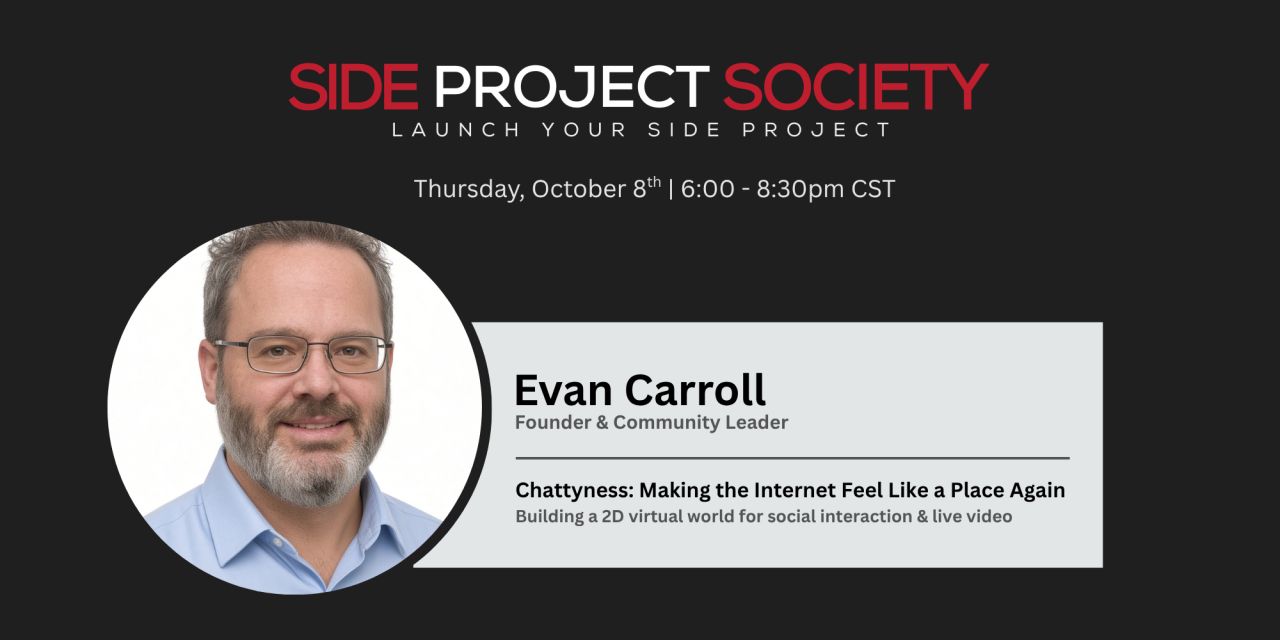 Chattyness: Making the Internet Feel Like a Place Again event promotion